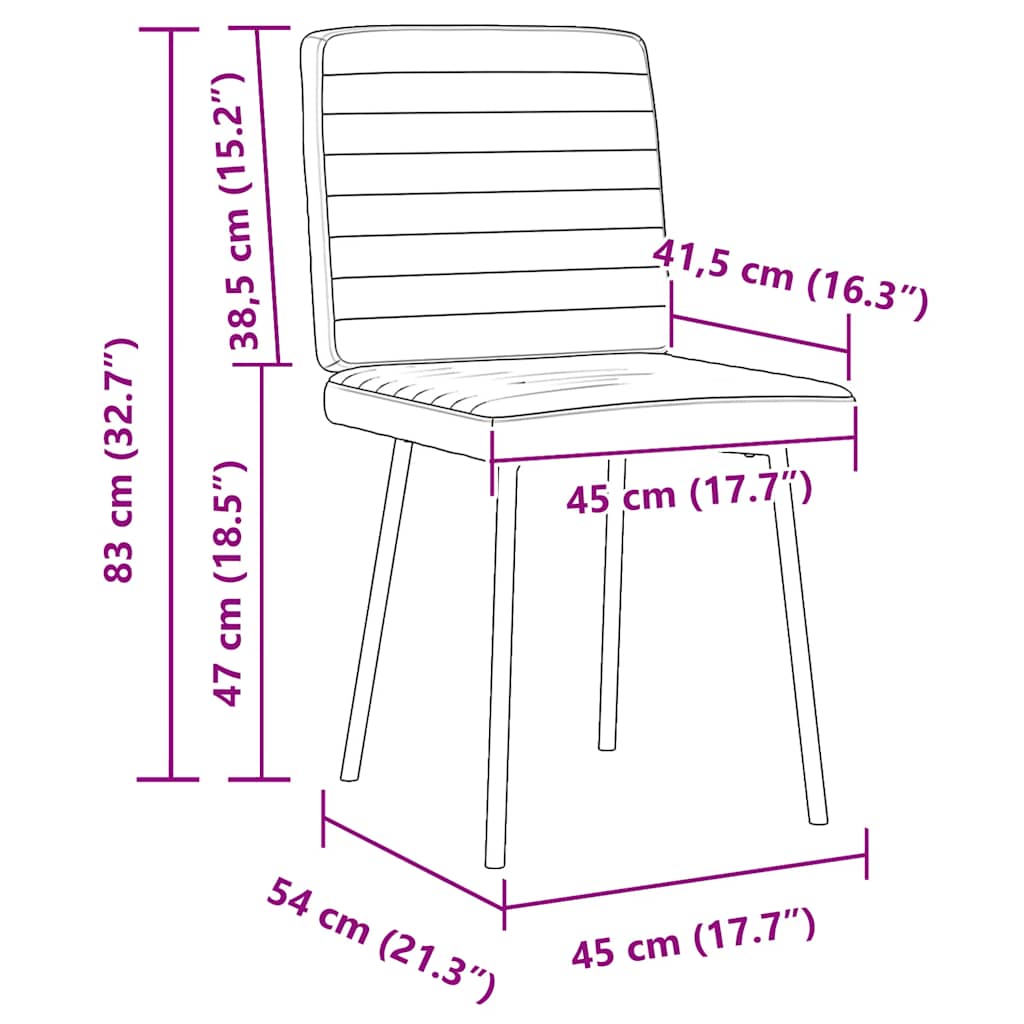 Cadeiras de jantar 2 pcs couro artificial branco