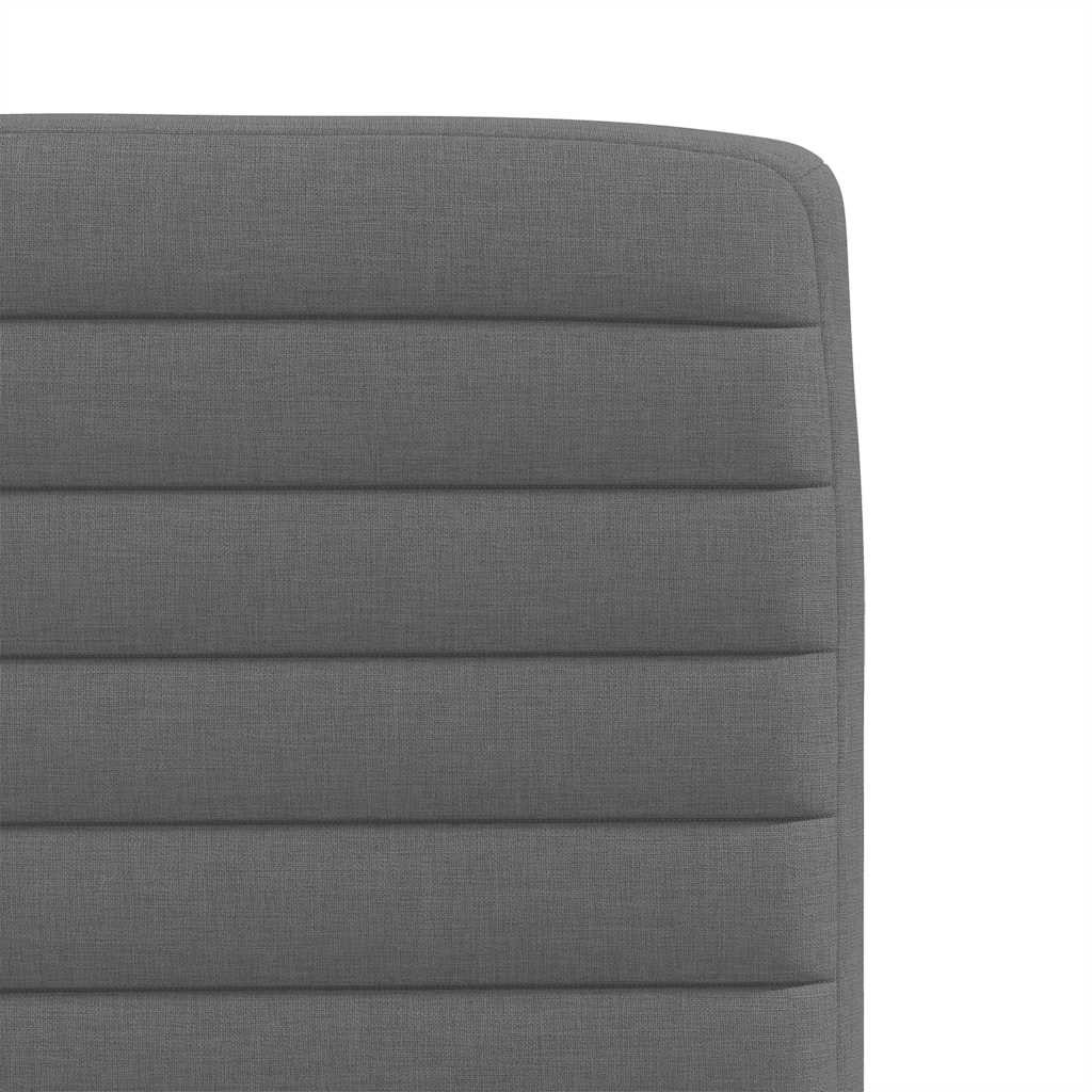 Cadeiras de jantar 2 pcs tecido cinzento-escuro
