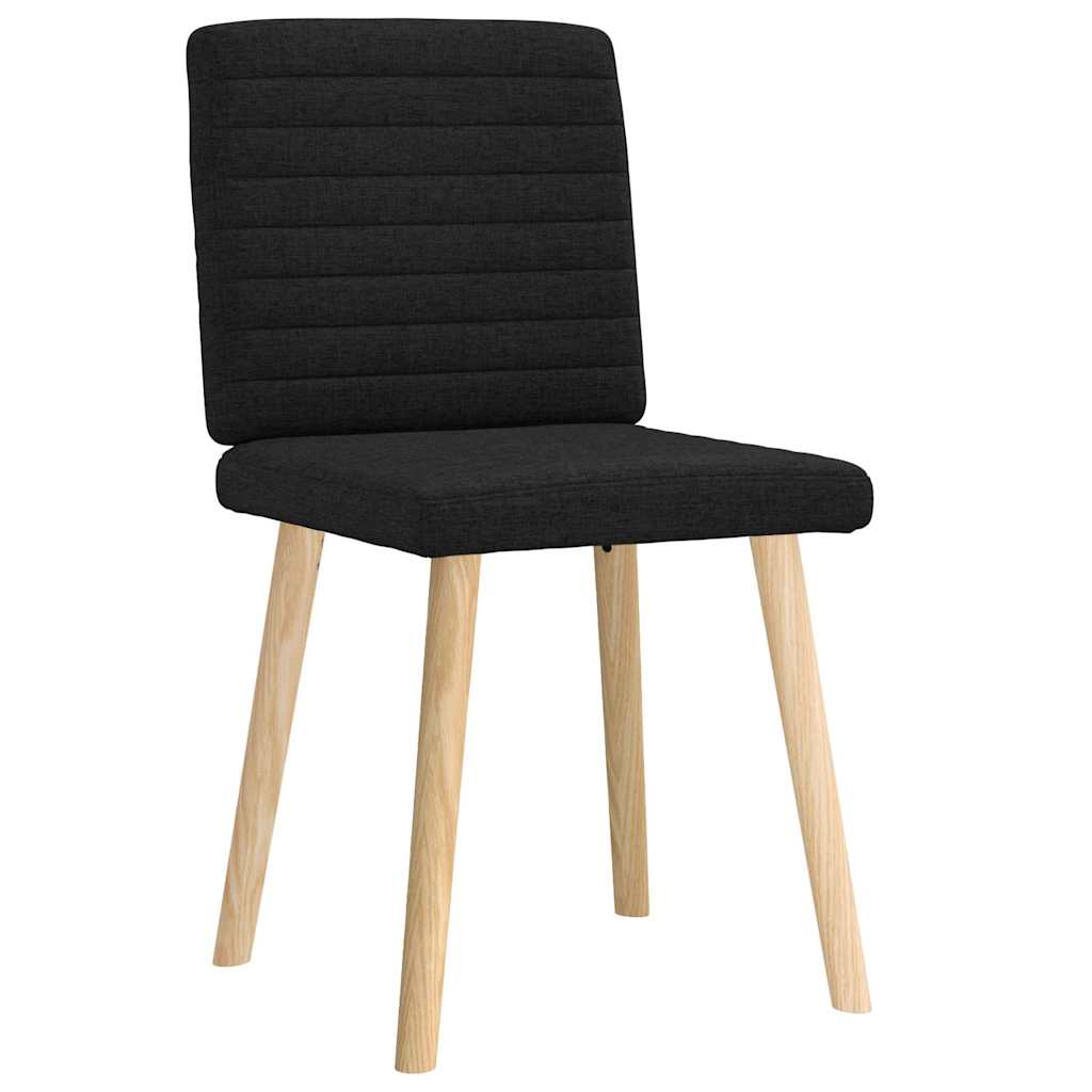 Cadeiras de jantar 2 pcs tecido preto