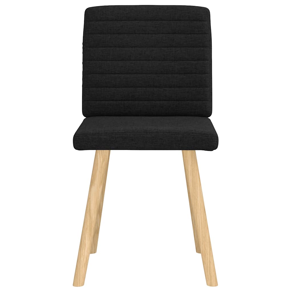 Cadeiras de jantar 2 pcs tecido preto