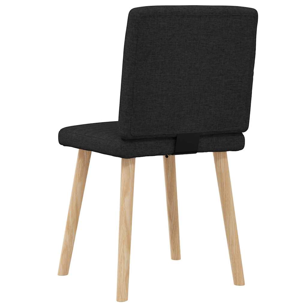 Cadeiras de jantar 2 pcs tecido preto