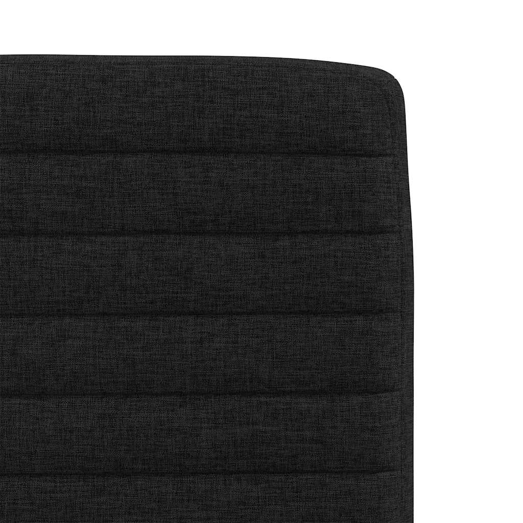 Cadeiras de jantar 2 pcs tecido preto