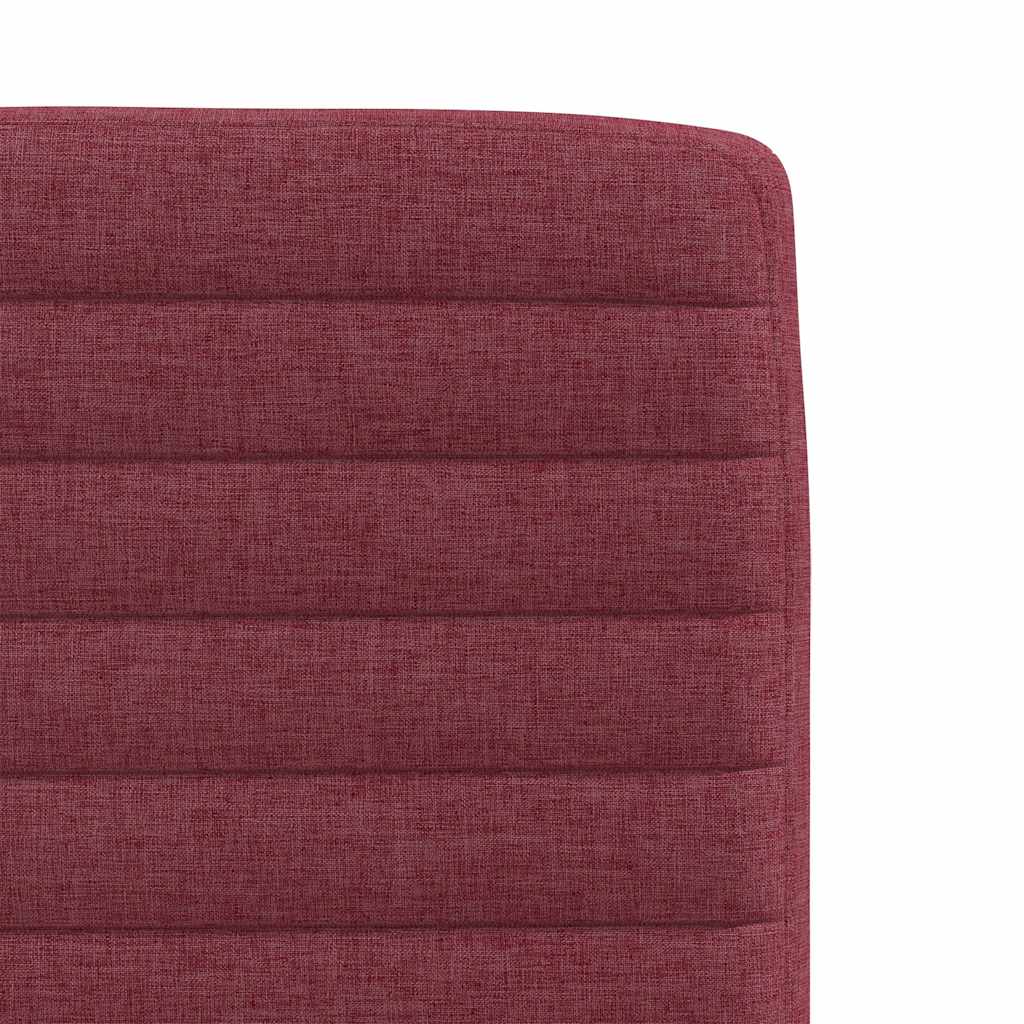 Cadeiras de jantar 2 pcs tecido vermelho tinto