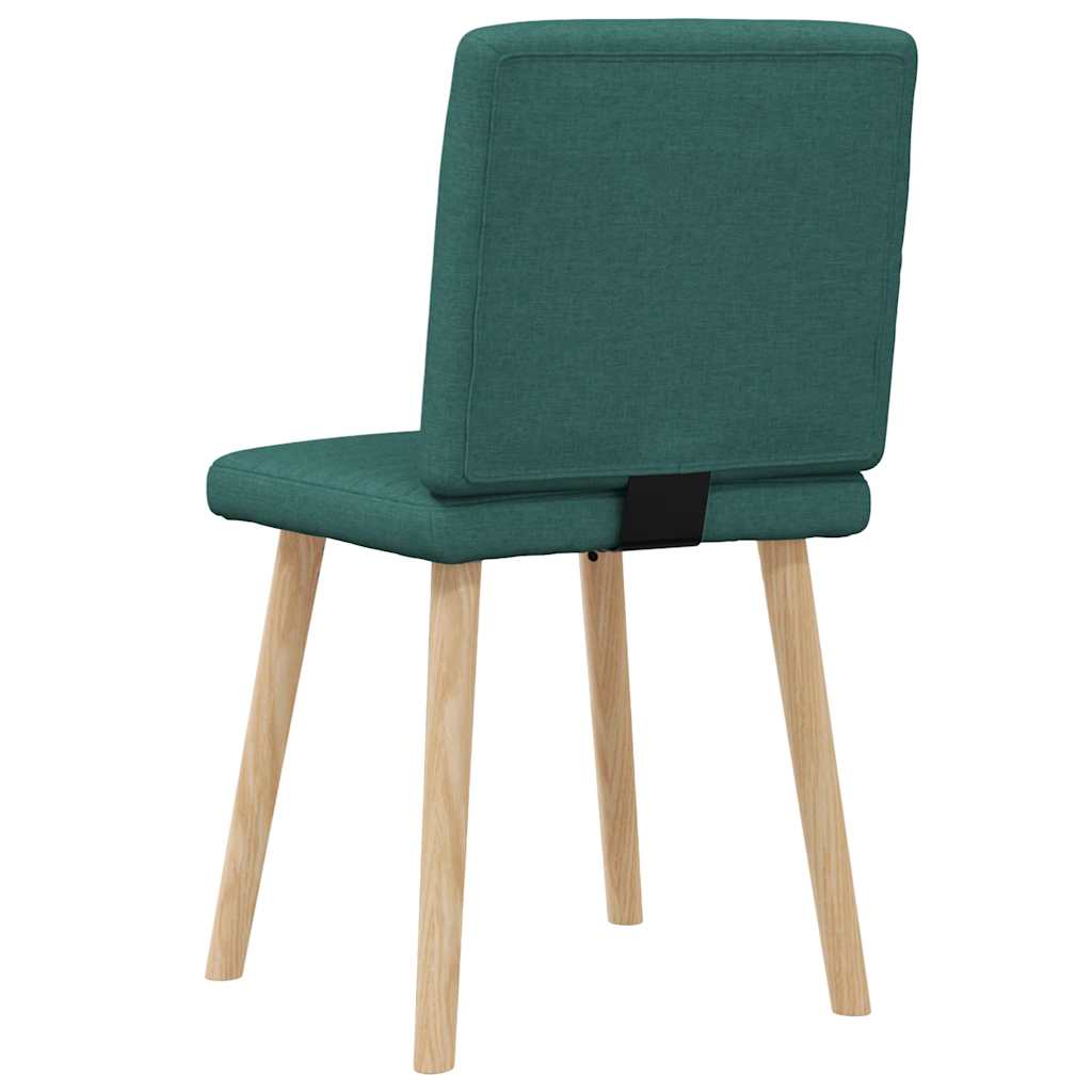 Cadeiras de jantar 2 pcs tecido verde-escuro