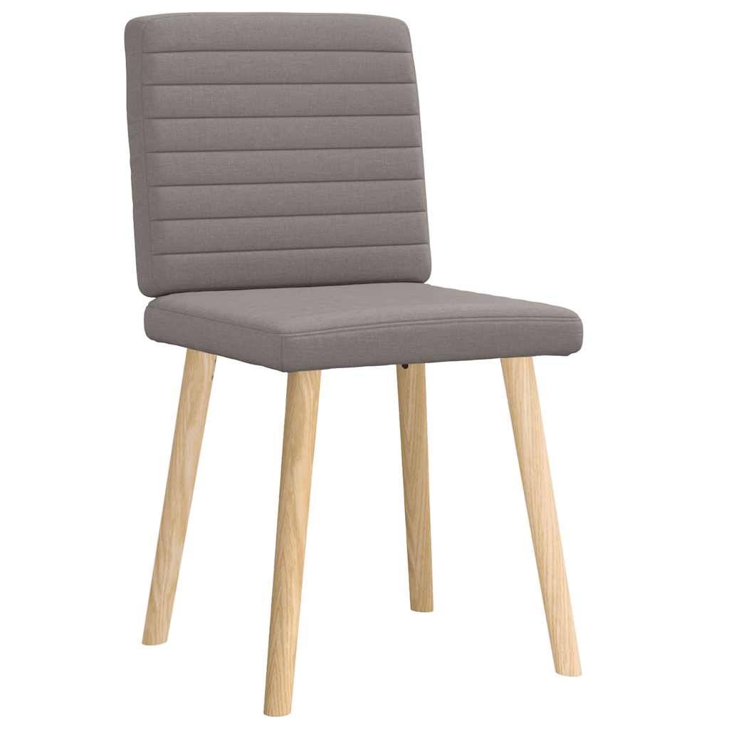Cadeiras de jantar 2 pcs tecido cinzento-acastanhado
