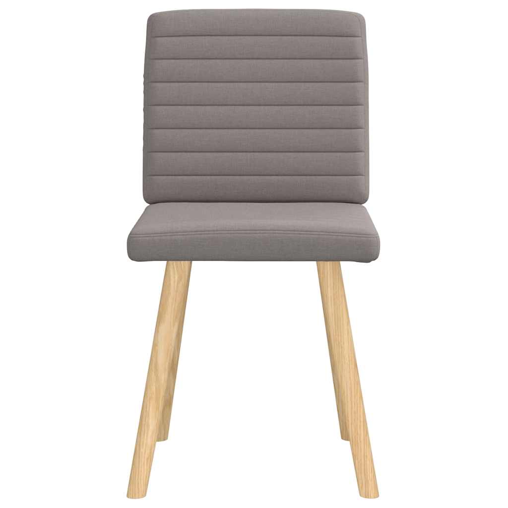 Cadeiras de jantar 2 pcs tecido cinzento-acastanhado