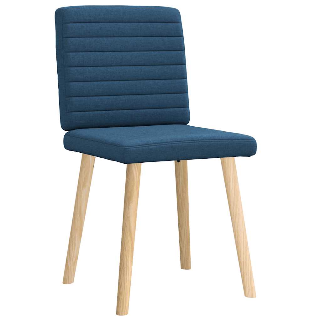 Cadeiras de jantar 2 pcs tecido azul