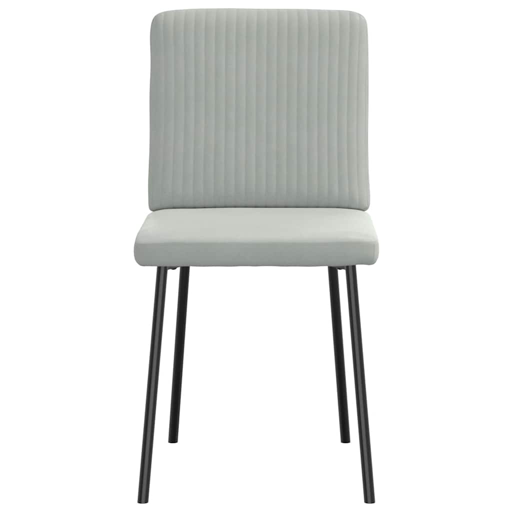 Cadeiras de jantar 2 pcs veludo cinzento-claro