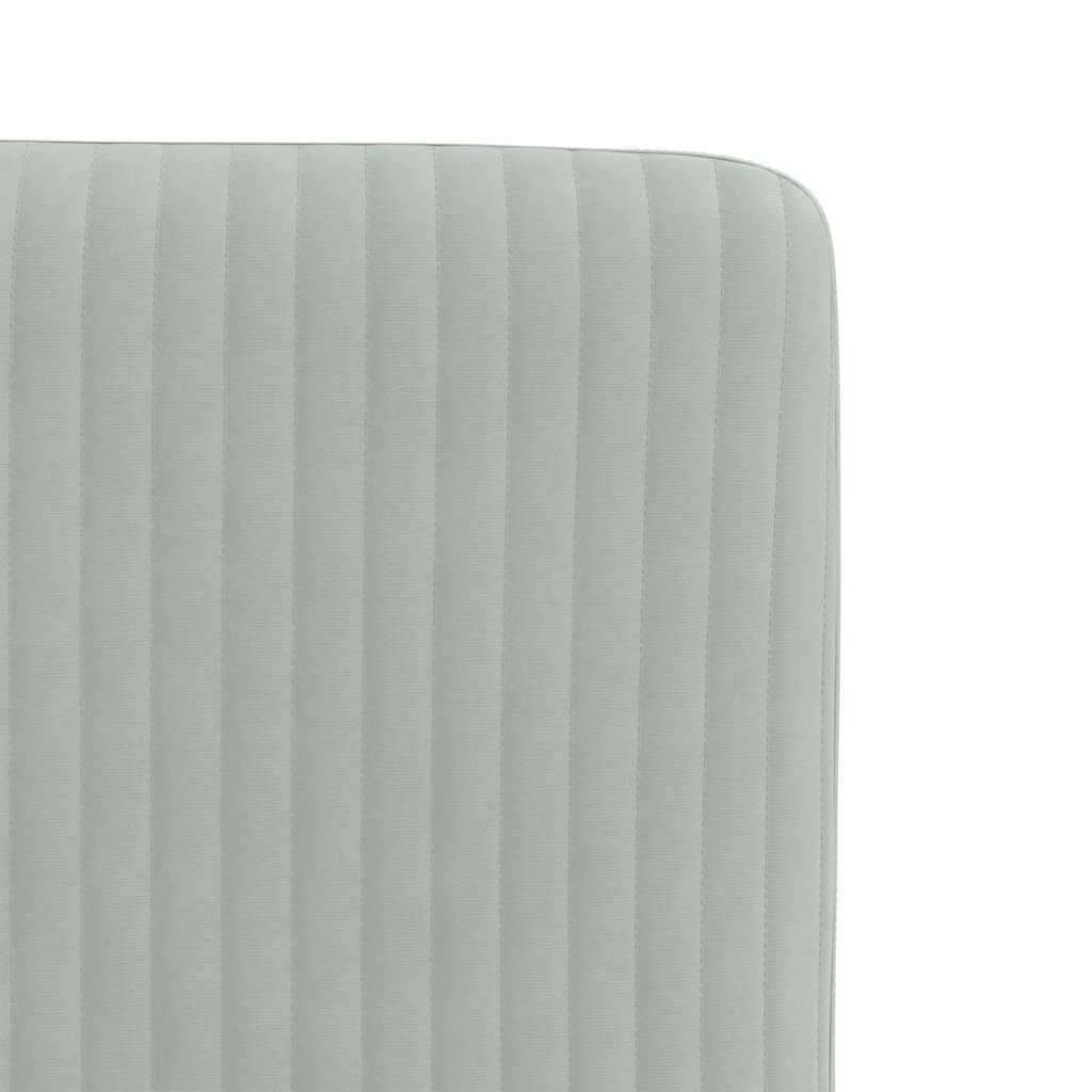Cadeiras de jantar 2 pcs veludo cinzento-claro