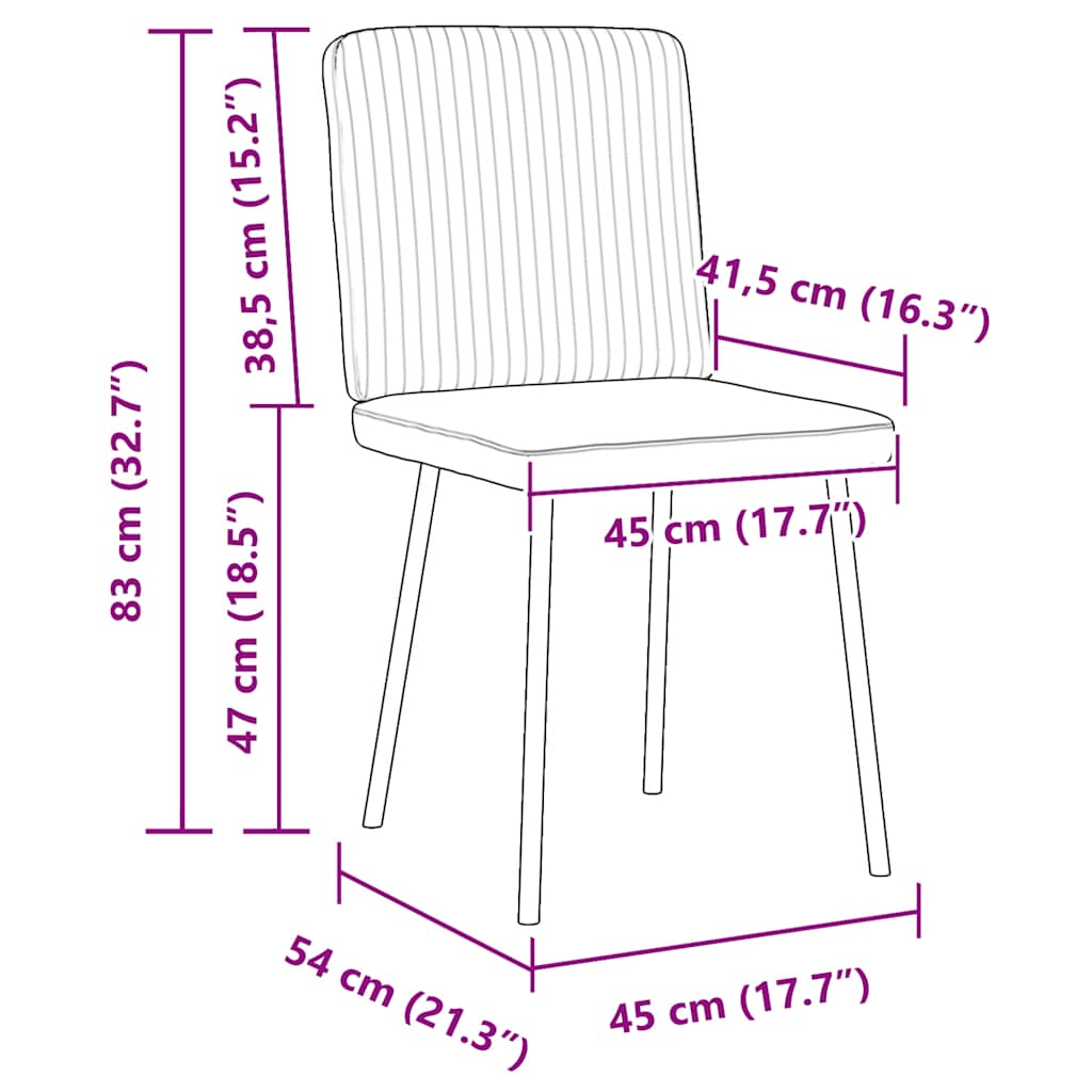 Cadeiras de jantar 2 pcs veludo cinzento-claro