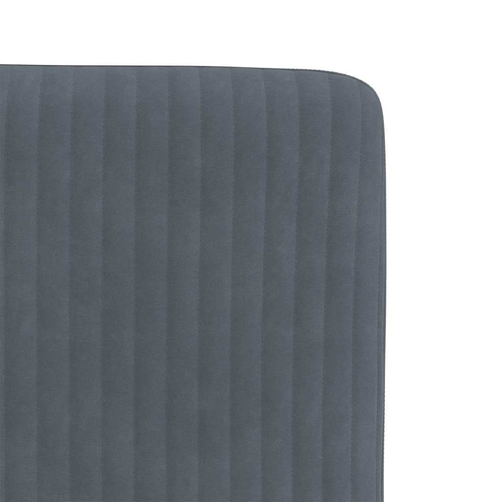 Cadeiras de jantar 2 pcs veludo cinzento-escuro