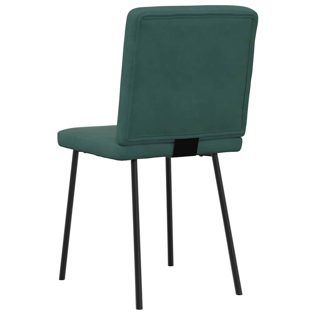 Cadeiras de jantar 2 pcs veludo verde-escuro