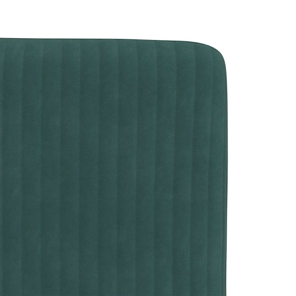 Cadeiras de jantar 2 pcs veludo verde-escuro