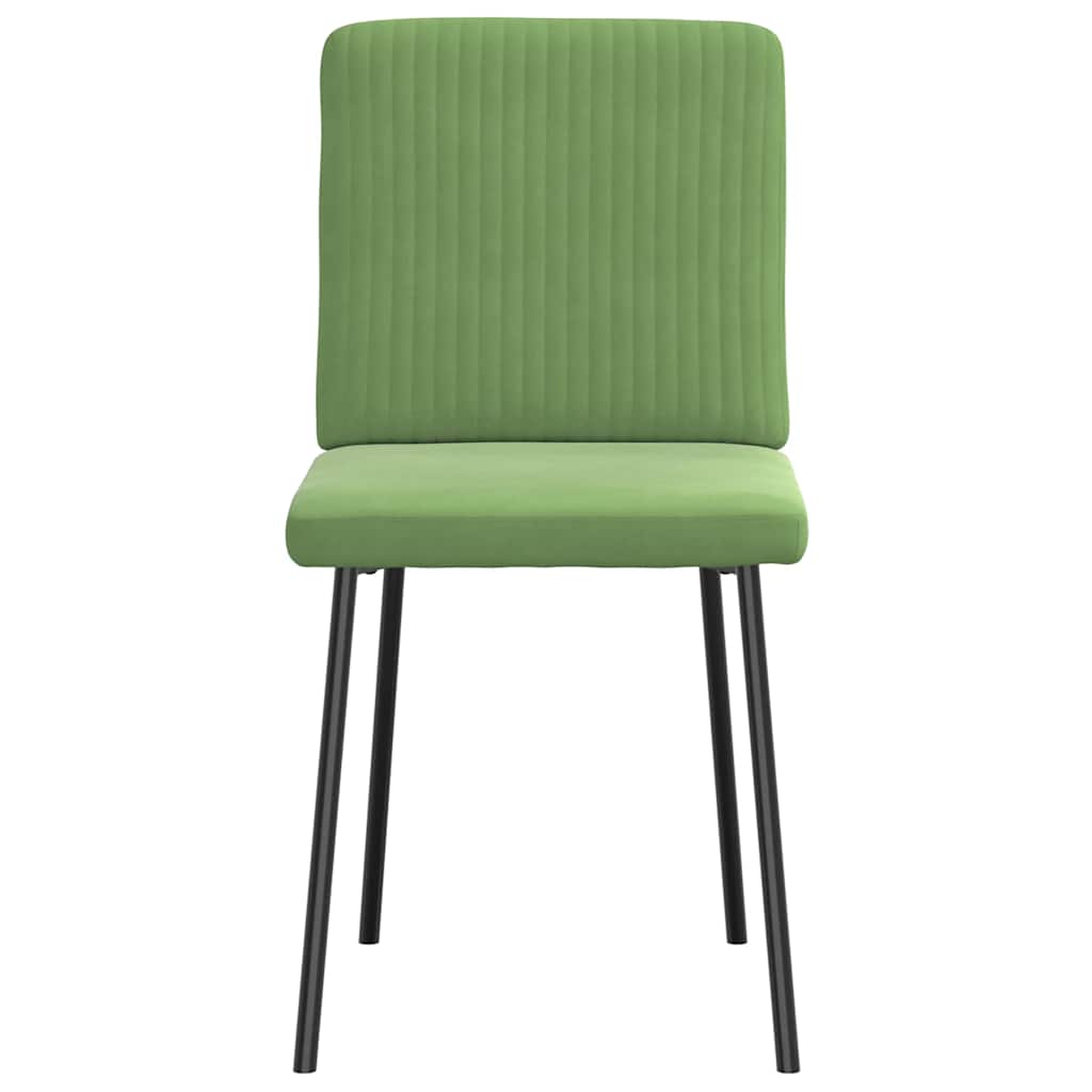 Cadeiras de jantar 2 pcs veludo verde-claro
