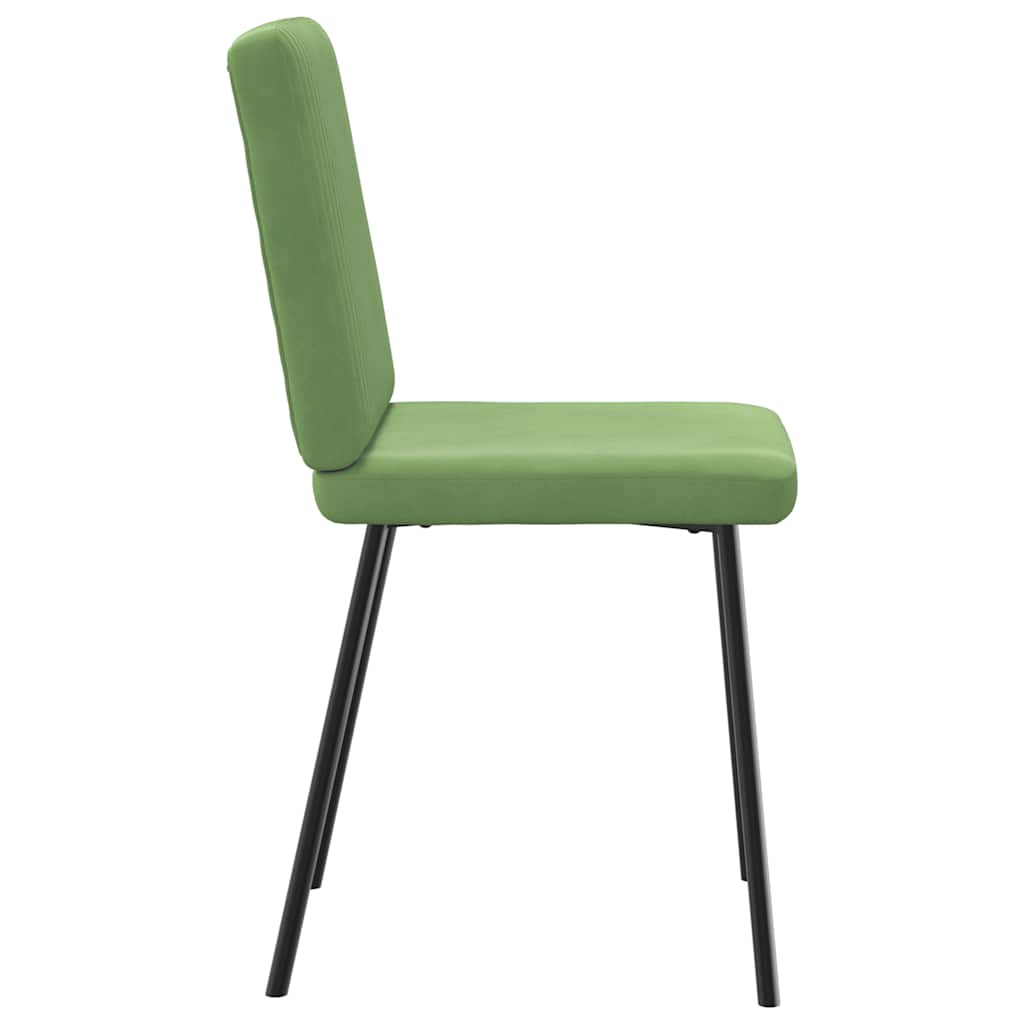 Cadeiras de jantar 2 pcs veludo verde-claro