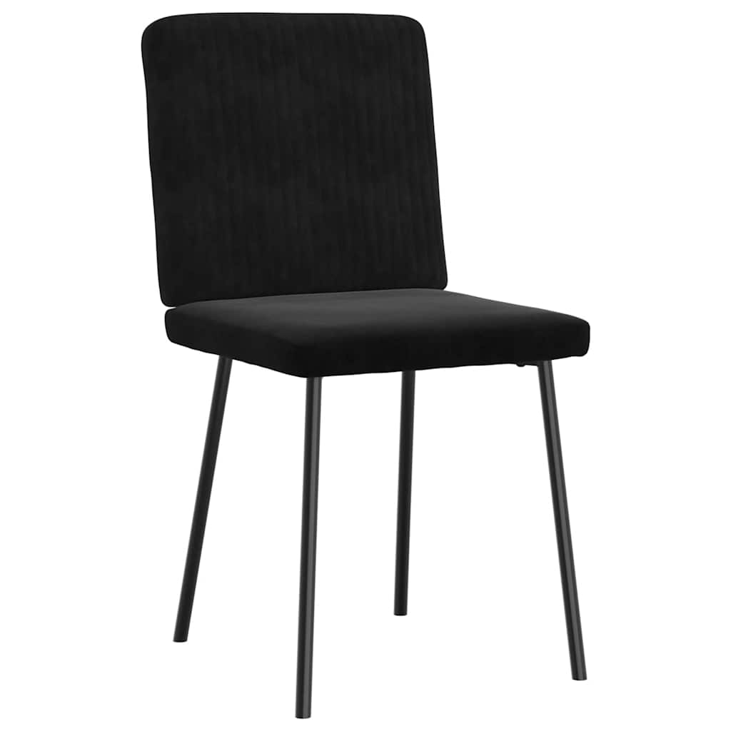 Cadeiras de jantar 2 pcs veludo preto