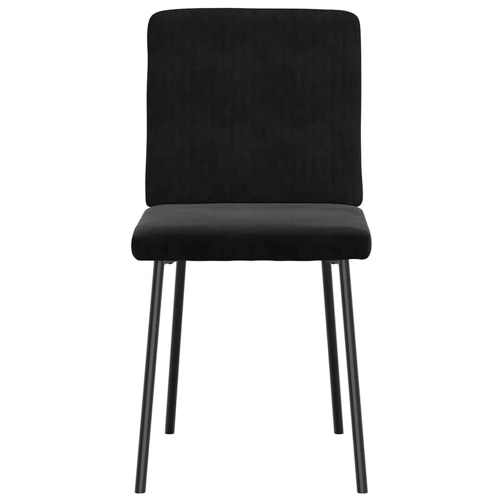 Cadeiras de jantar 2 pcs veludo preto