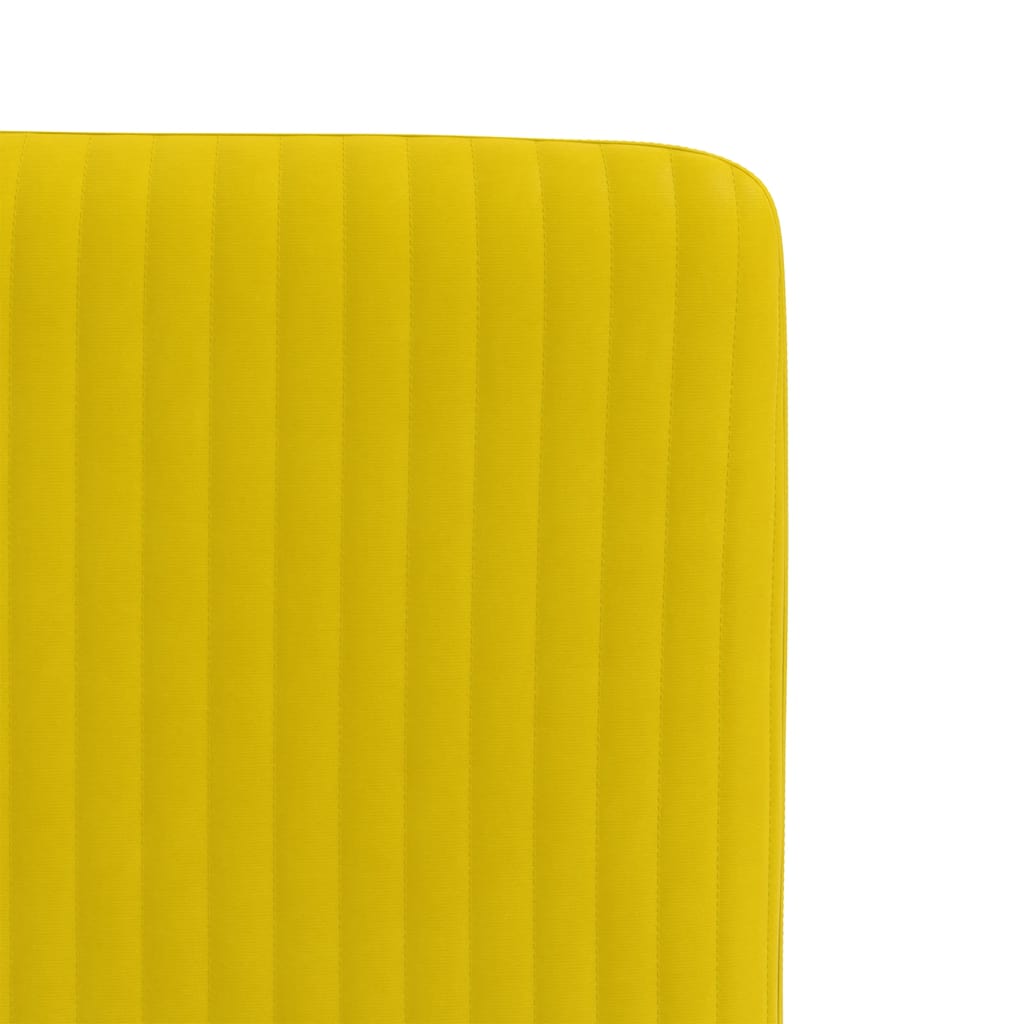 Cadeiras de jantar 2 pcs veludo amarelo