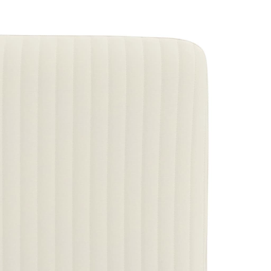 Cadeiras de jantar 2 pcs veludo cor creme