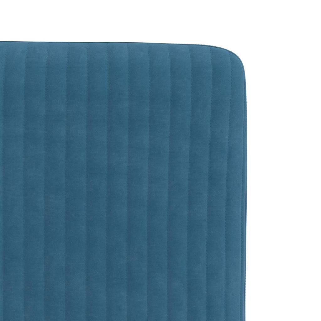 Cadeiras de jantar 2 pcs veludo azul