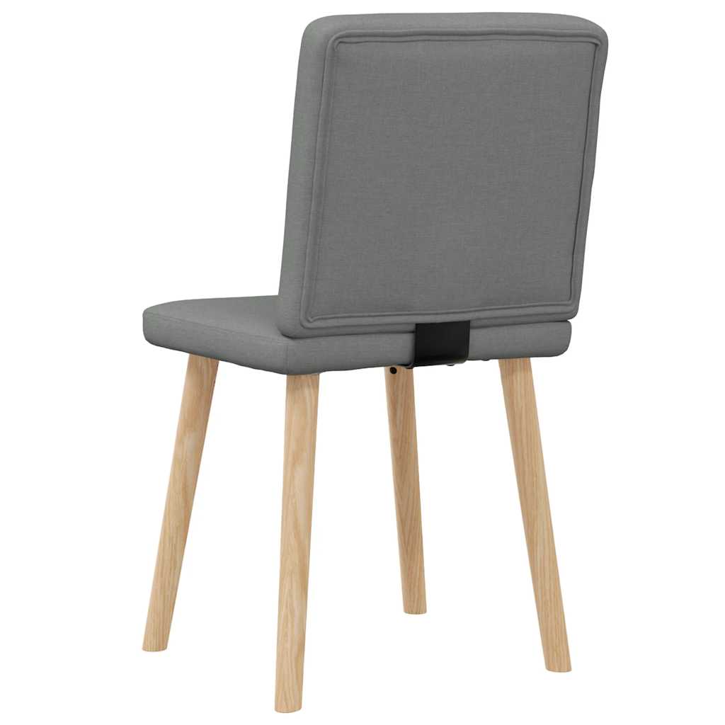 Cadeiras de jantar 2 pcs tecido cinzento-escuro