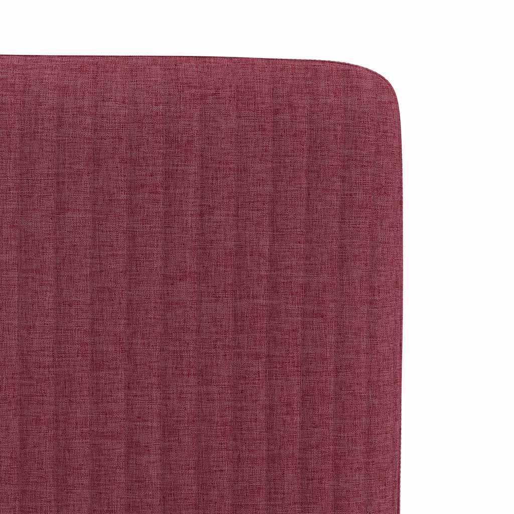 Cadeiras de jantar 2 pcs tecido vermelho tinto