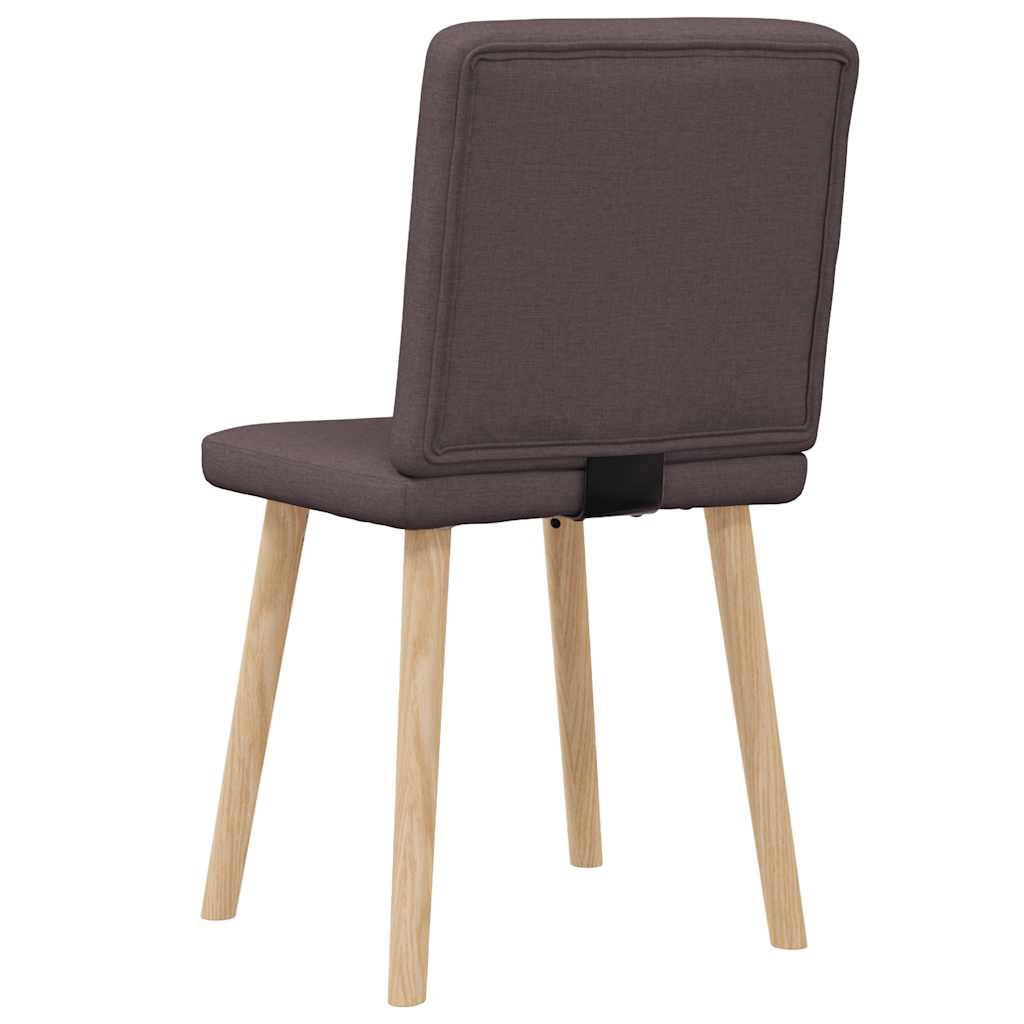 Cadeiras de jantar 2 pcs tecido castanho-escuro