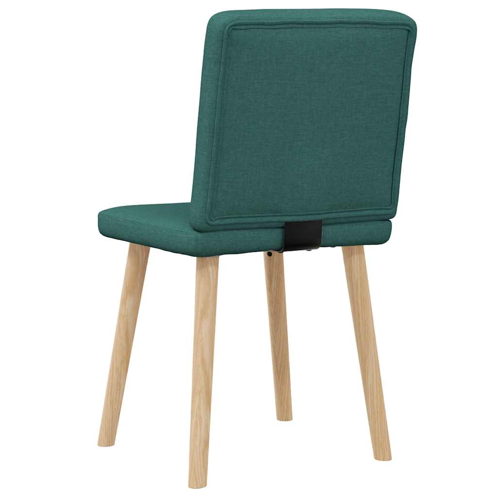 Cadeiras de jantar 2 pcs tecido verde-escuro