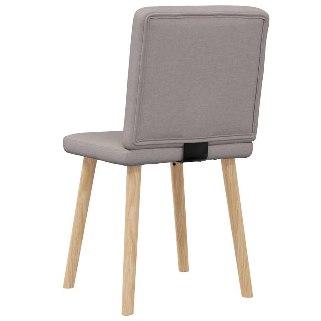 Cadeiras de jantar 2 pcs tecido cinzento-acastanhado