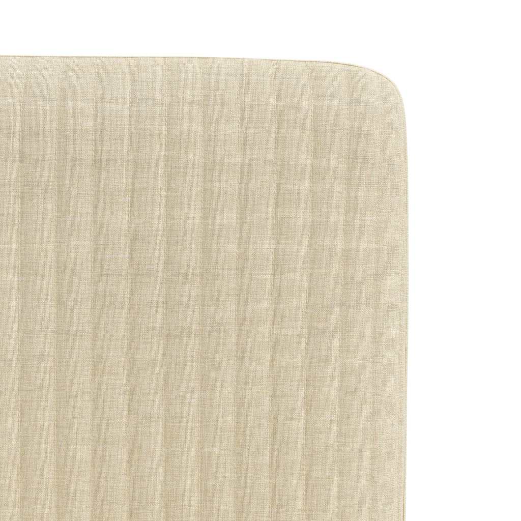 Cadeiras de jantar 2 pcs tecido cor creme
