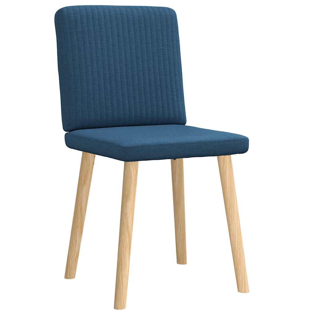 Cadeiras de jantar 2 pcs tecido azul