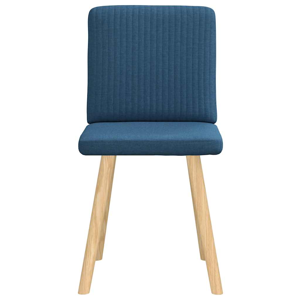 Cadeiras de jantar 2 pcs tecido azul