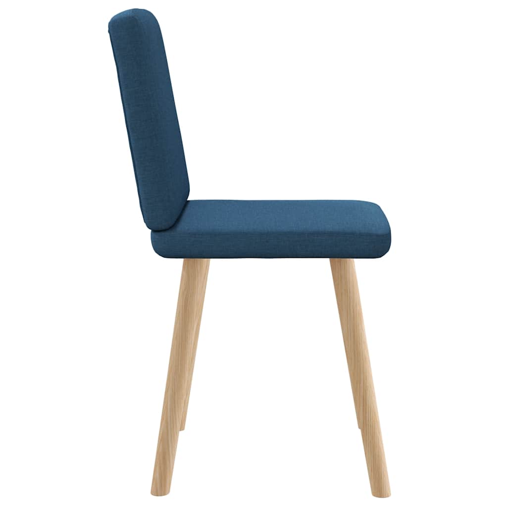 Cadeiras de jantar 2 pcs tecido azul