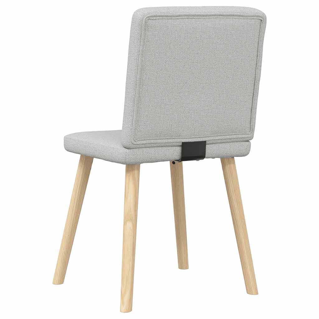 Cadeiras de jantar 2 pcs tecido cinza nuvem