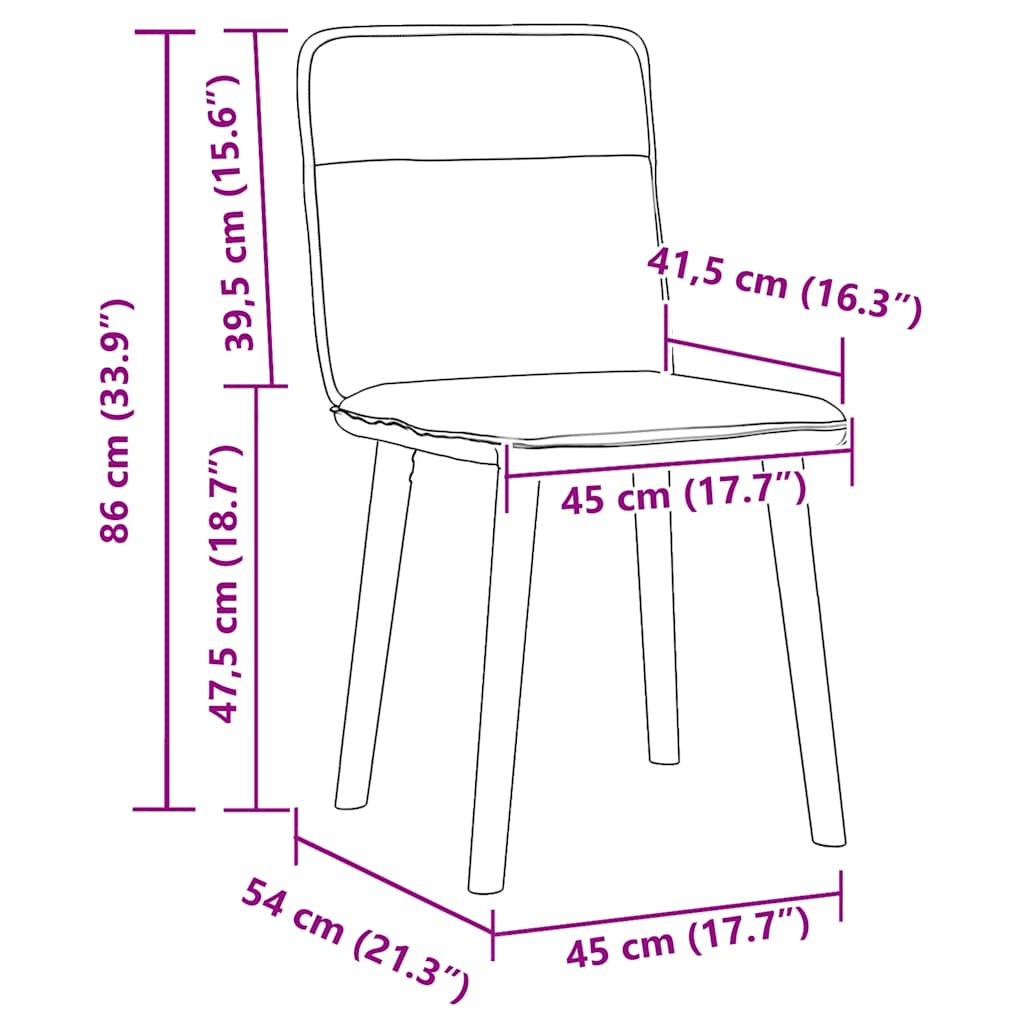 Cadeiras de jantar 2 pcs tecido cinzento-claro