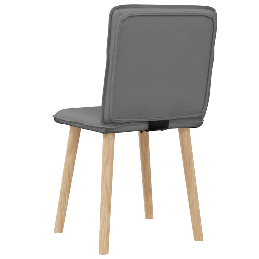 Cadeiras de jantar 2 pcs tecido cinzento-escuro