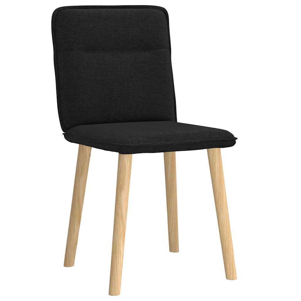 Cadeiras de jantar 2 pcs tecido preto