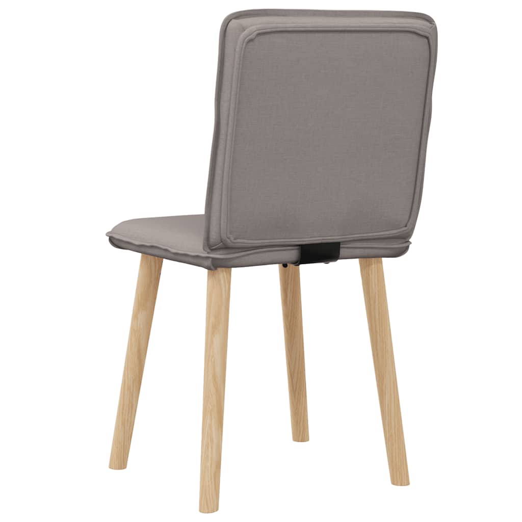 Cadeiras de jantar 2 pcs tecido cinzento-acastanhado