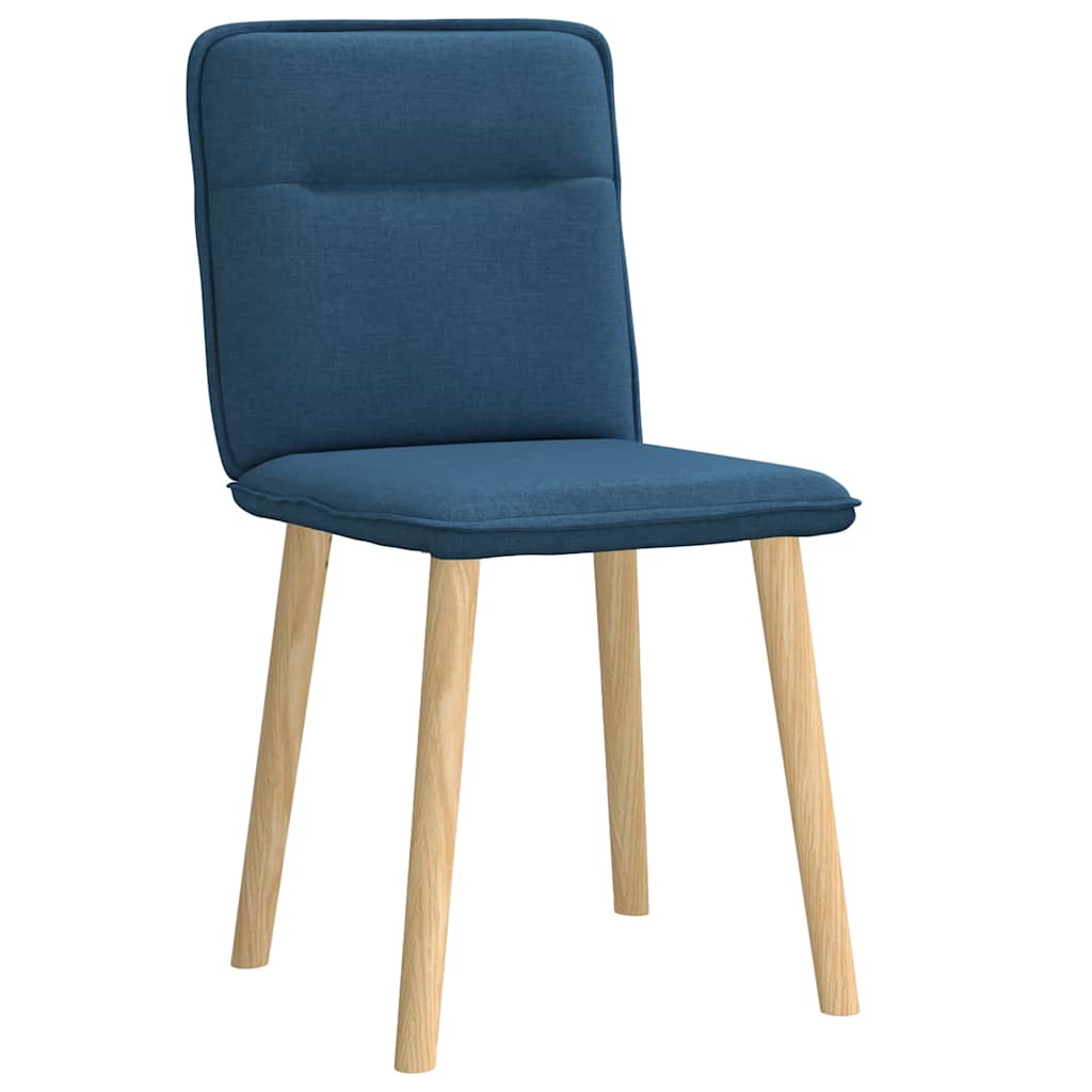 Cadeiras de jantar 2 pcs tecido azul