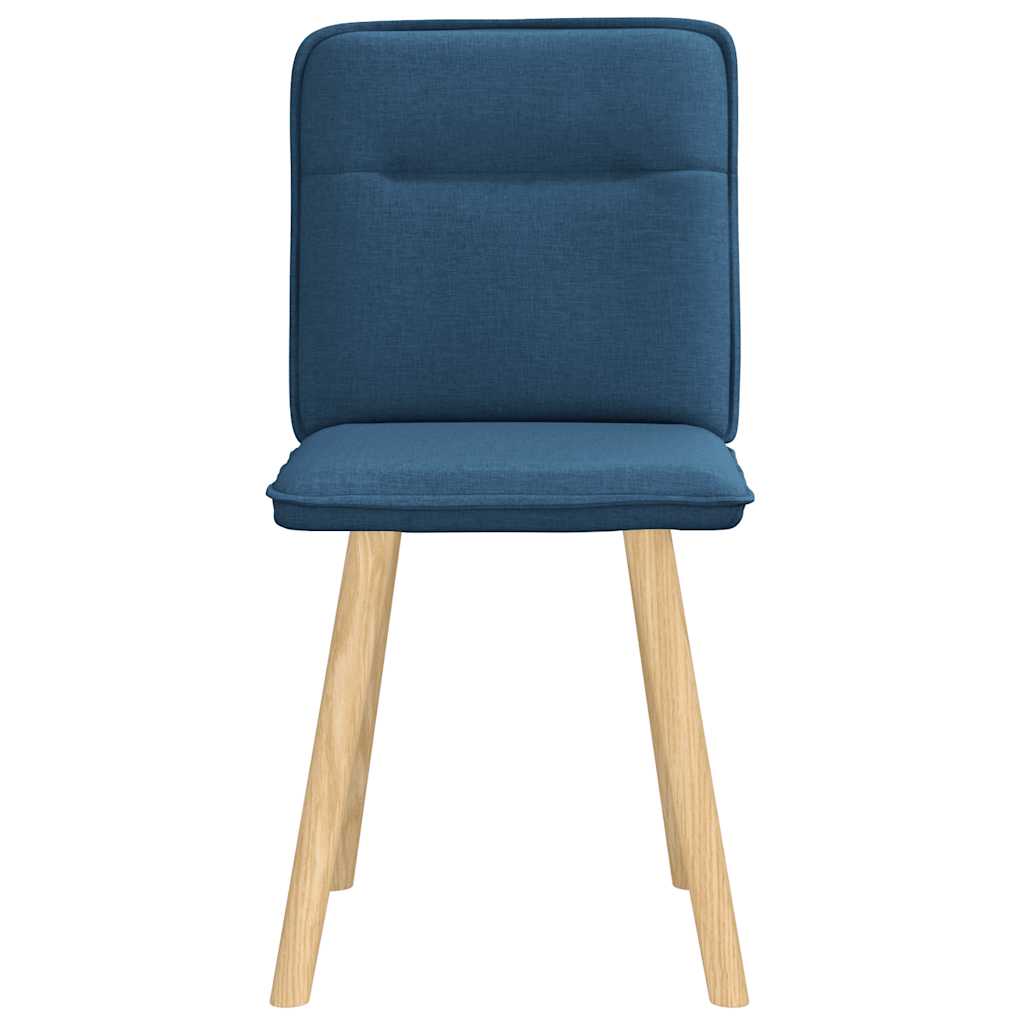 Cadeiras de jantar 2 pcs tecido azul