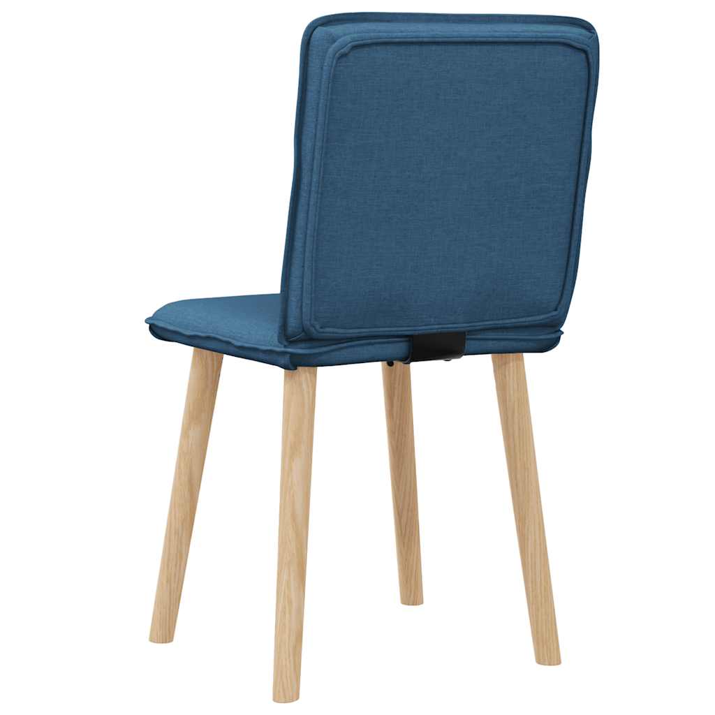 Cadeiras de jantar 2 pcs tecido azul