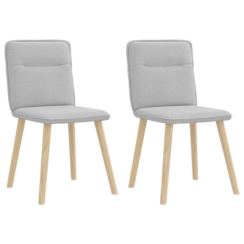 Cadeiras de jantar 2 pcs tecido cinza nuvem