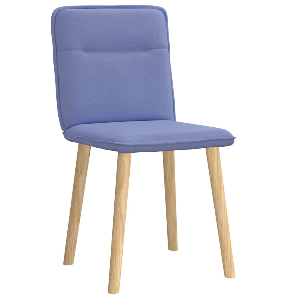 Cadeiras de jantar 2 pcs Jeans Tecido Azul