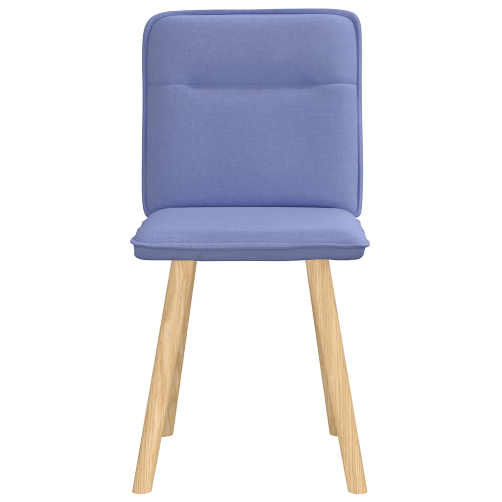 Cadeiras de jantar 2 pcs Jeans Tecido Azul