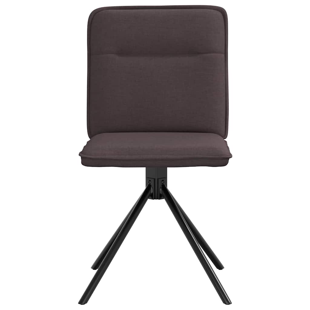 Cadeiras de jantar 2 pcs tecido castanho-escuro