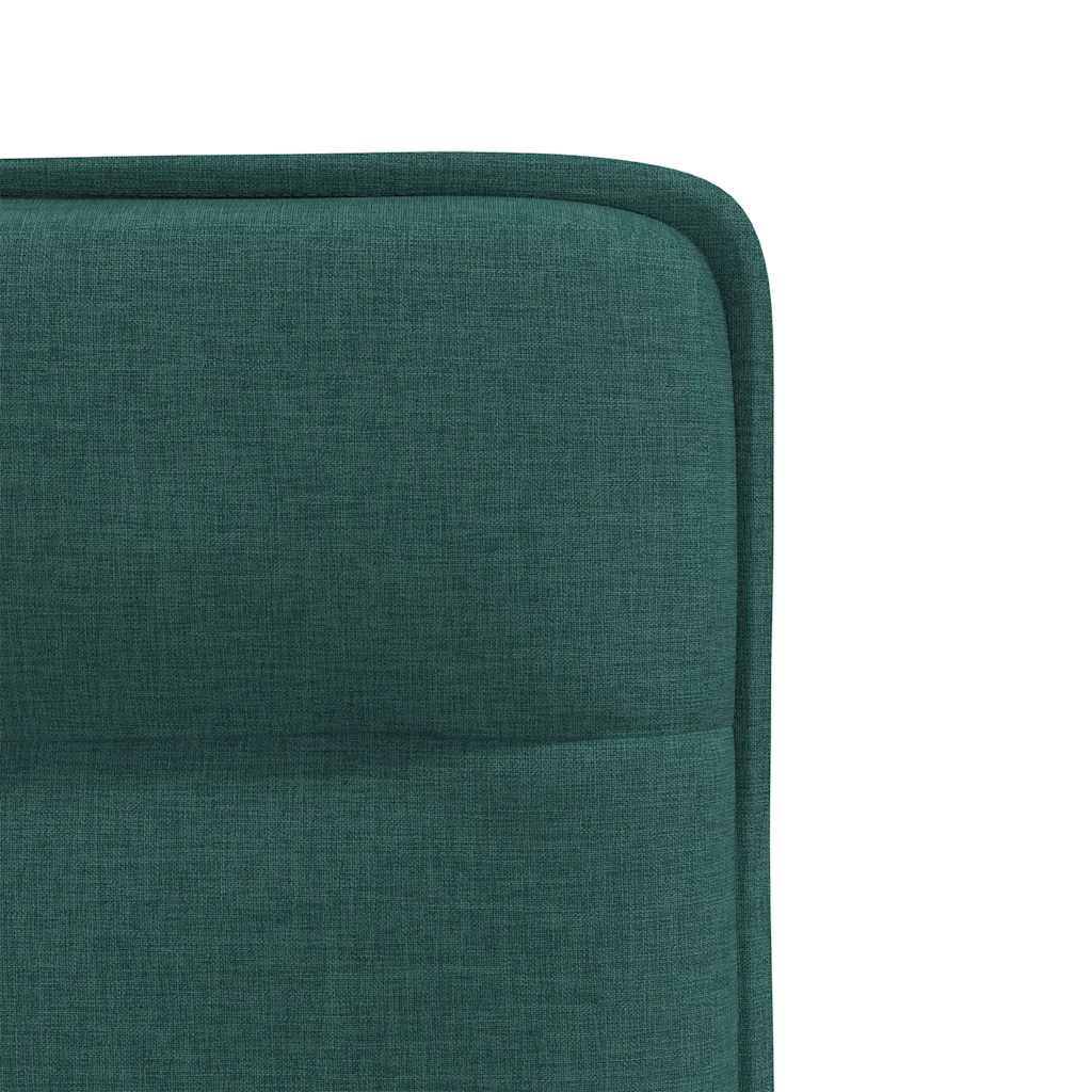 Cadeiras de jantar 2 pcs tecido verde-escuro