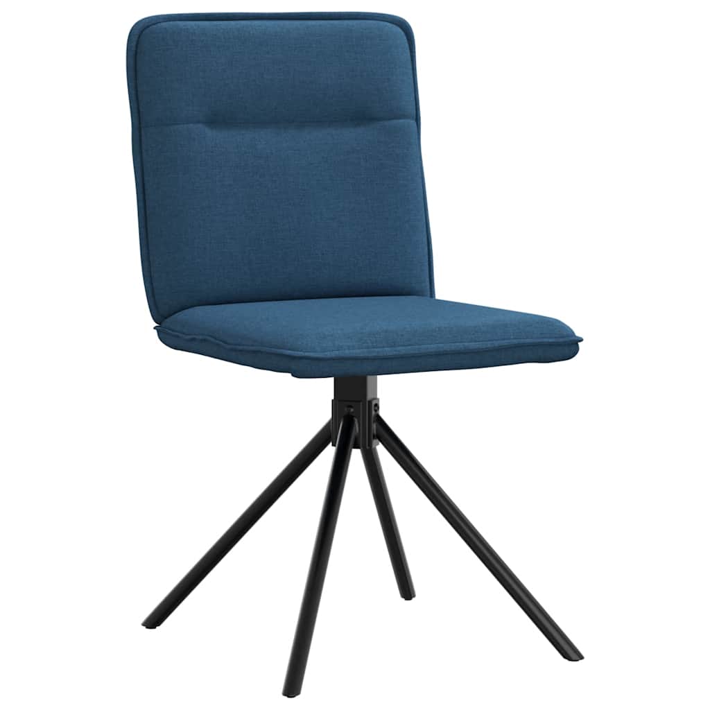 Cadeiras de jantar 2 pcs tecido azul
