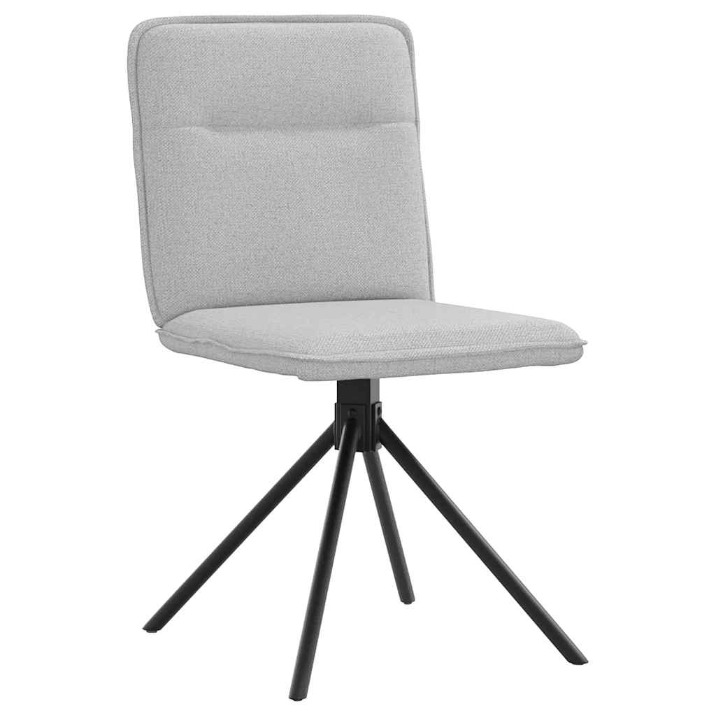 Cadeiras de jantar 2 pcs tecido cinza nuvem