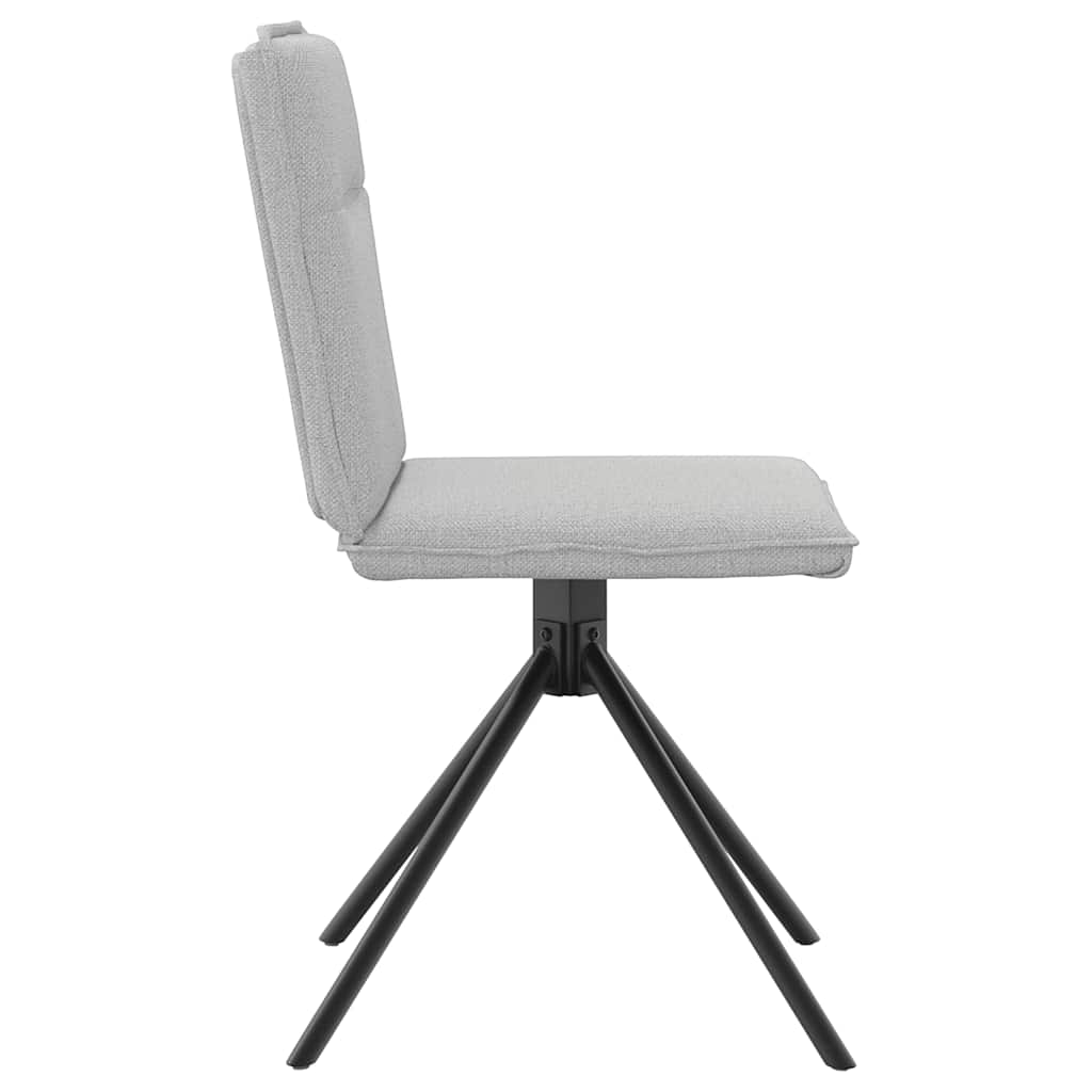 Cadeiras de jantar 2 pcs tecido cinza nuvem