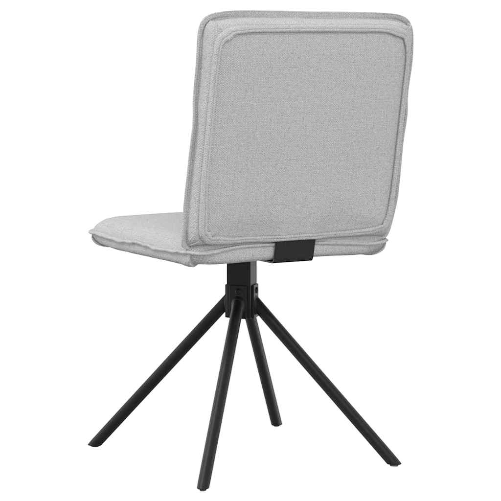 Cadeiras de jantar 2 pcs tecido cinza nuvem